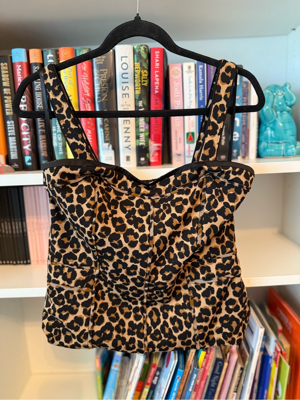 White House Black Market Leopard Bustier Corset Top 10 NWOT